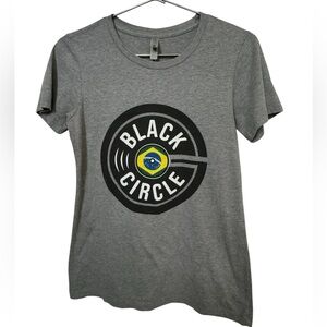 Black Circle Band Brazil Pearl Jam Tribute Gray Women's L T-Shirt MINTY